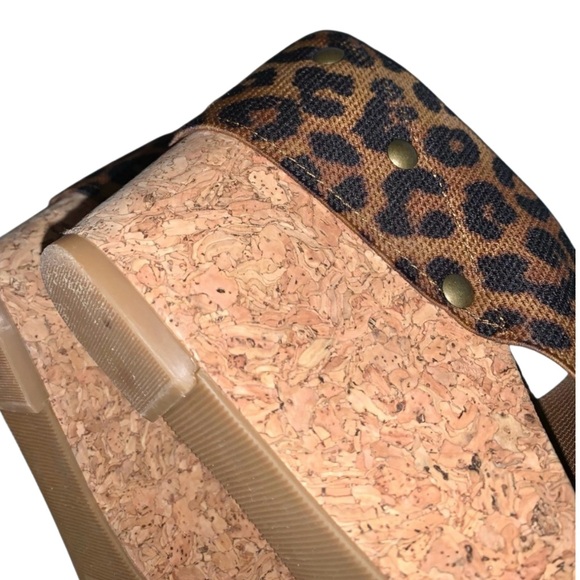 LUCKY BRAND CHEETAH CORK wedges womens size 5.5 - Picture 5 of 12